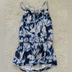 Guess small white and blue floral sleeveless blouse from Bloomingdale’s